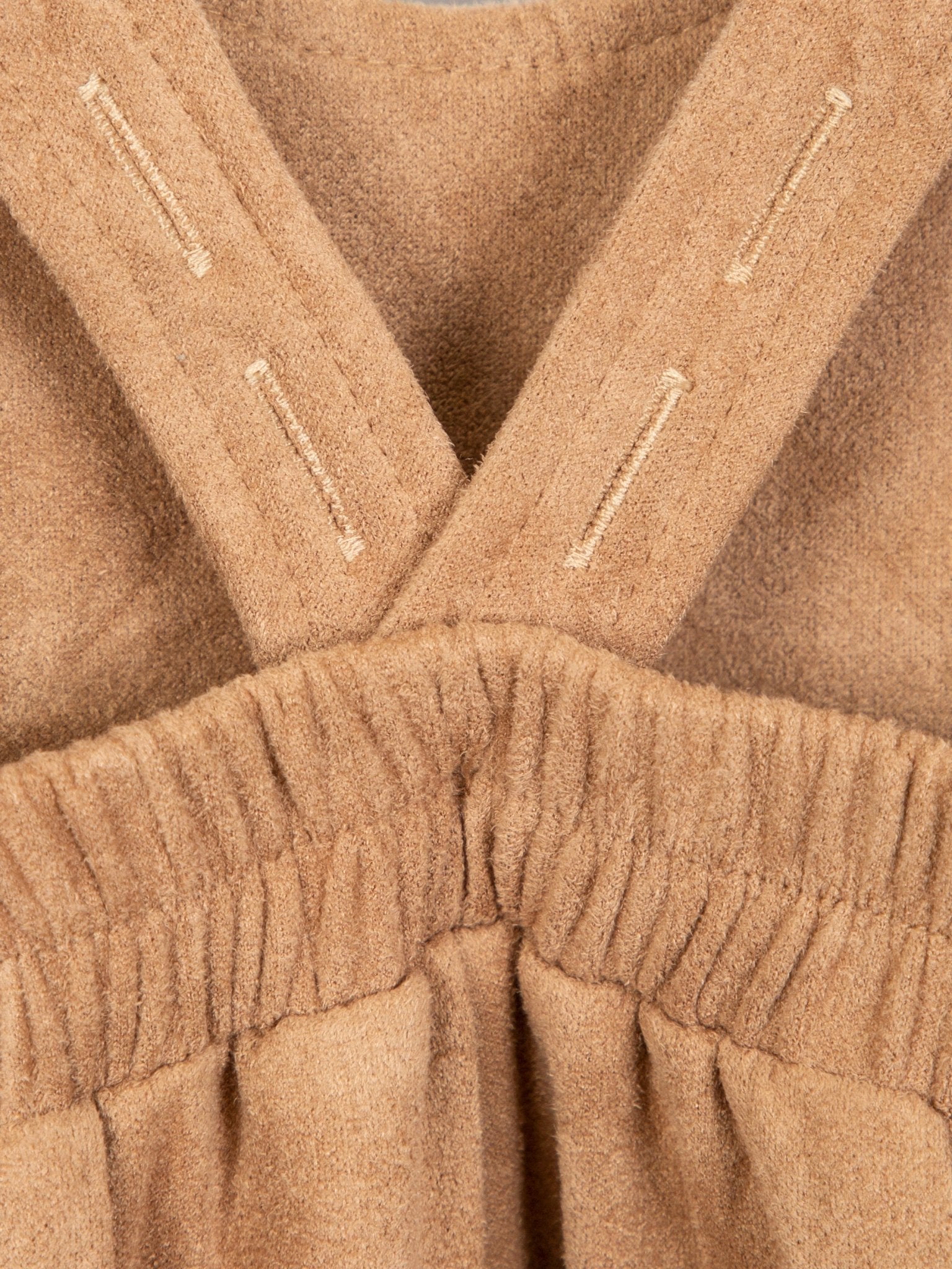 Suede Ruffle Cross Back Button Romper - Multiple Colors - Marie Nicole Clothing