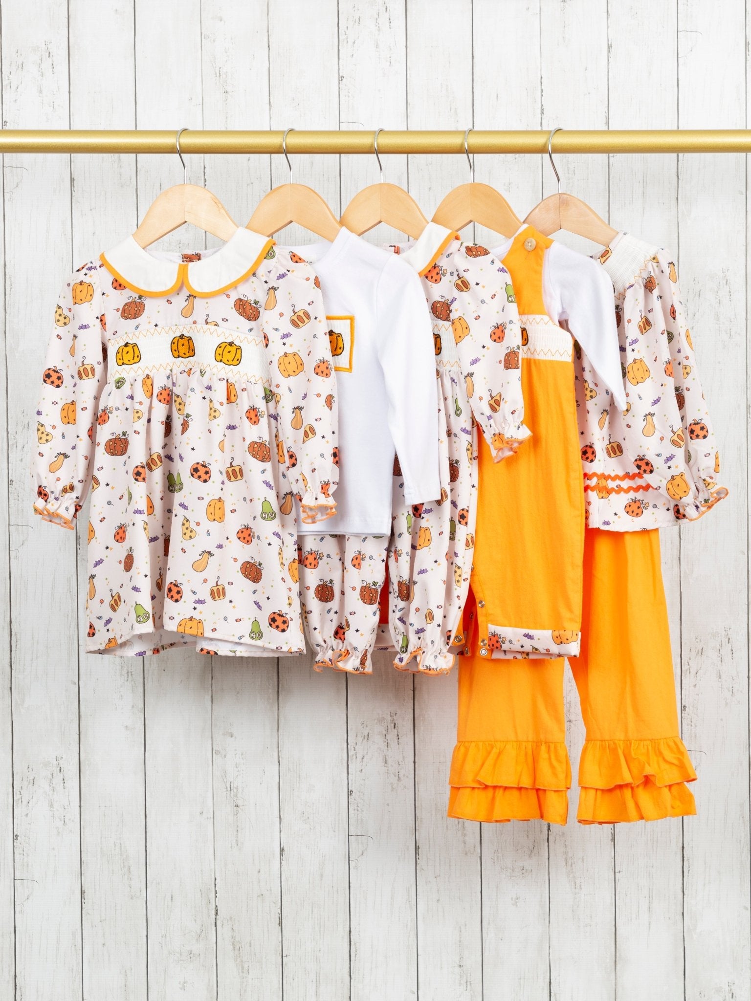 Pumpkin Spice & Spooky Nights Smocked Shirt - Marie Nicole Clothing