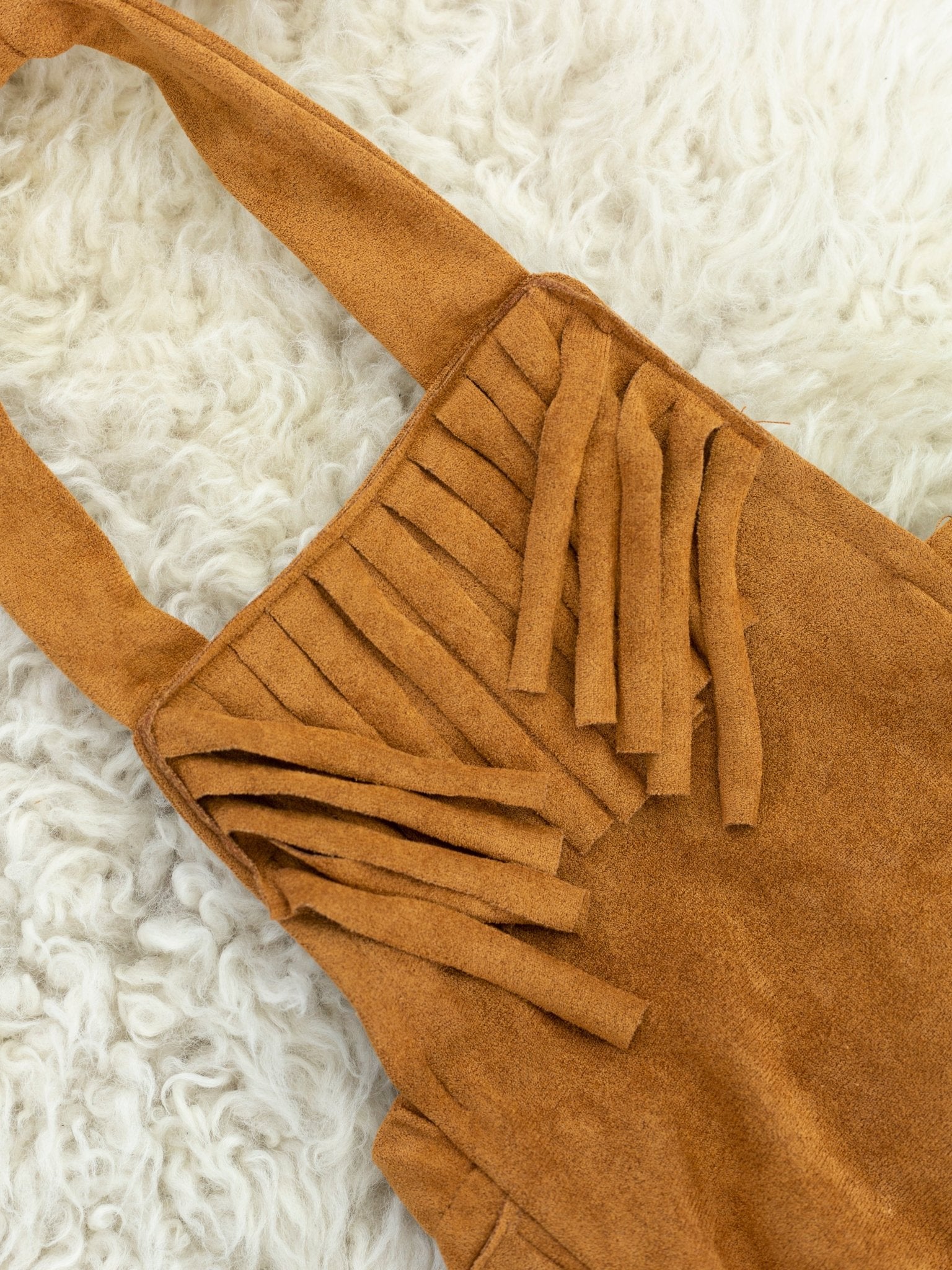 Brown Suede Fringe Tie Bubble Romper - Marie Nicole Clothing
