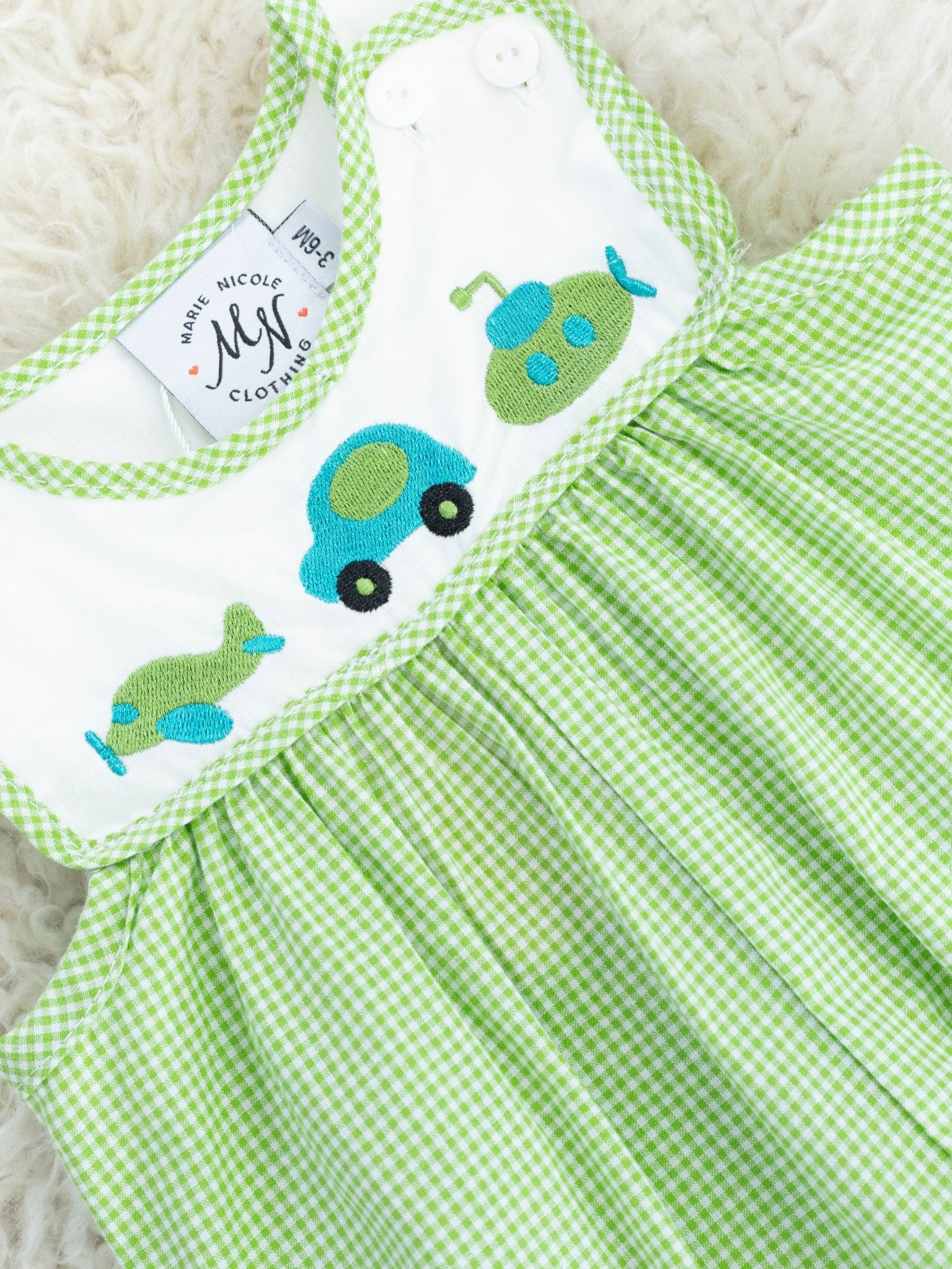 Green Travel Romper - Marie Nicole Clothing