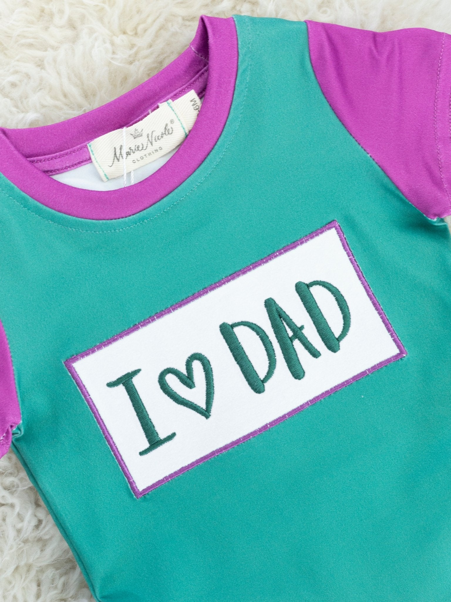 Green "I Love Dad" Romper - Marie Nicole Clothing