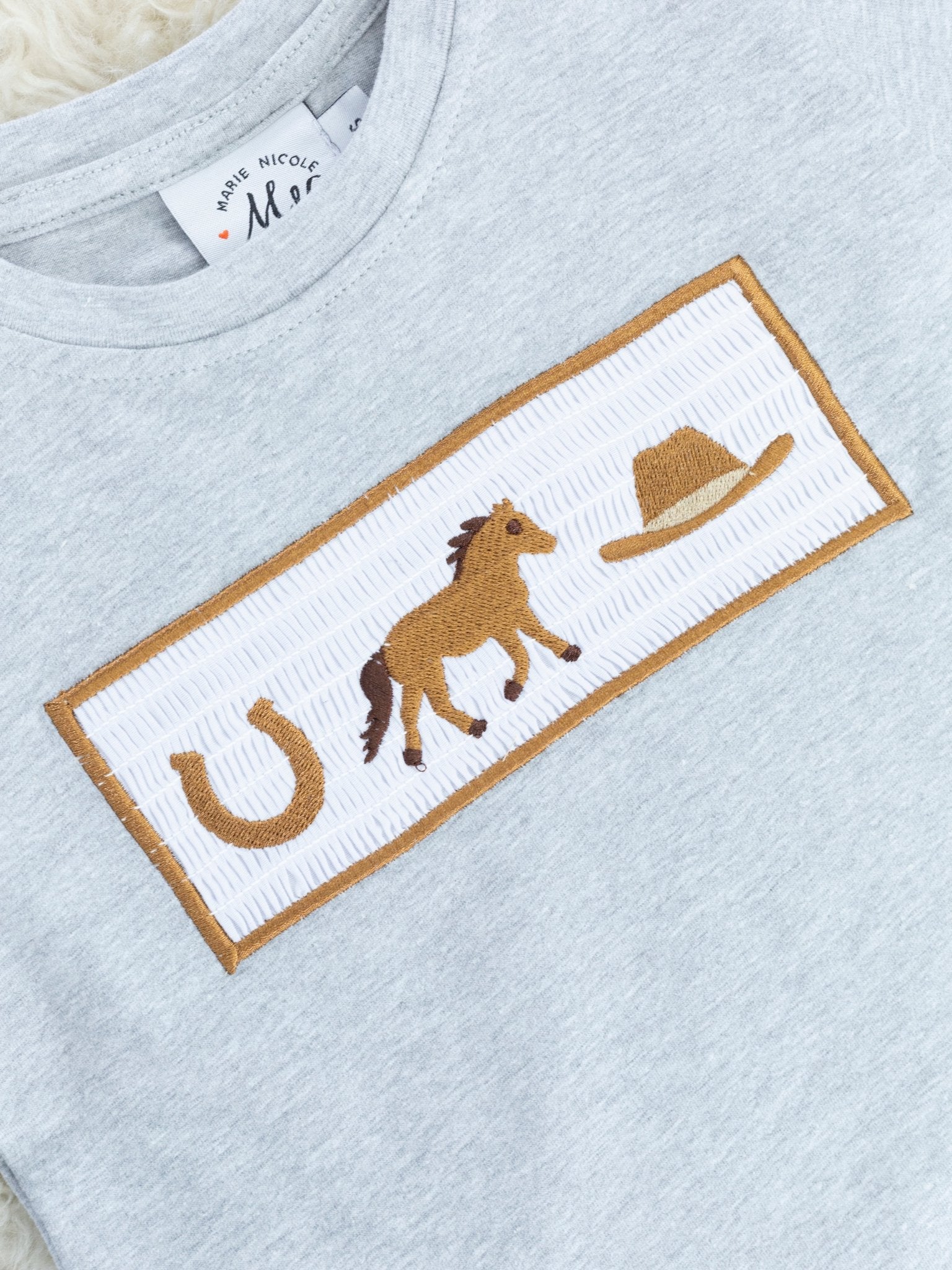 Smocked Horse Shirt - Marie Nicole Clothing