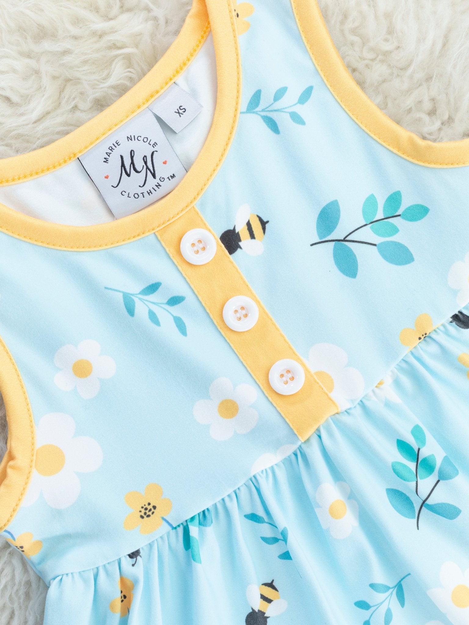 Beautiful Bees Ruffle Outfit - Marie Nicole Clothing